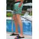 Madmext Green Printed Swim Wear Short 2372 - Yeşil