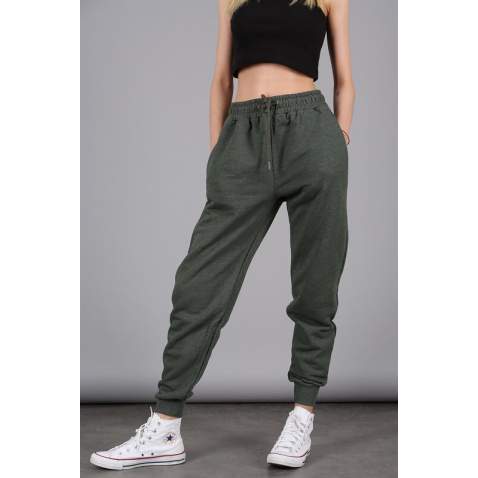 Mad Girls Khaki Basic Sweatpants MG090 - Haki