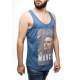 Sleeveless T-Shirt In Printed - İndigo