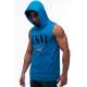 Sleeveless T-Shirt In Hooded Blue 2887 - Mavi