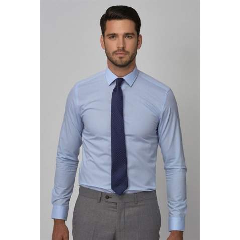 Madmext Men Blue Shirt 4947 - Mavi