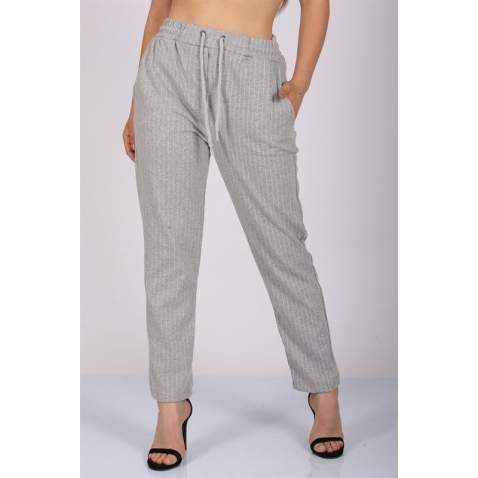 Mad Girls Gray Trousers Mg1106 - Gri