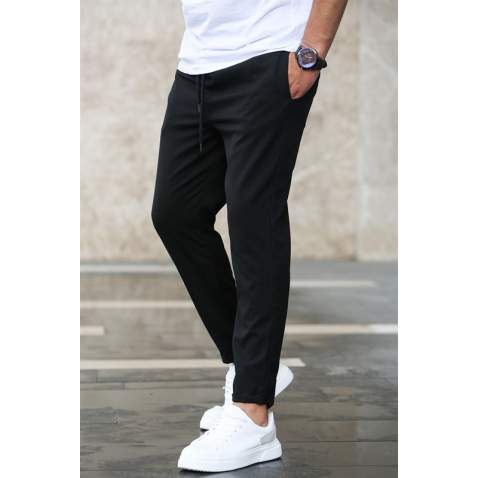 Madmext Men Black Jogger Trousers 4242 - Siyah