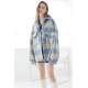 Mad Girls Oversize Turquiose Lumberjack Shirt MG042 - Turkuaz