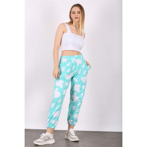 Mad Girls Blue Dalmatians Sweatpants MG1147 - Mavi