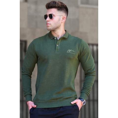 Madmext Men Khaki Polo Knitwear 5153 - Haki