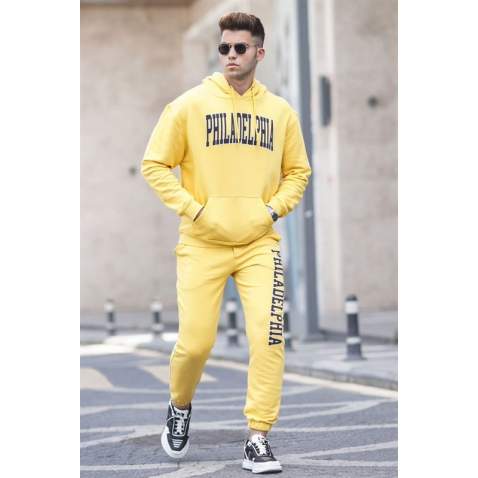 Madmext Men Yellow Tracksuit 5284 - Sarı