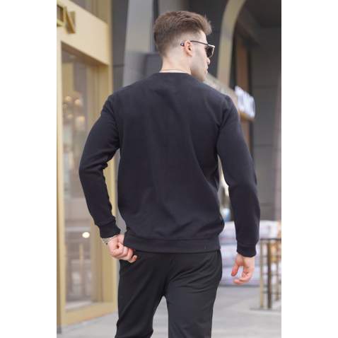 Black Regular Fit Basic Sweatshirt 5799 - Siyah