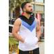 Madmext Men Sleeveless White Hoodie 2897 - Beyaz