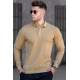 Madmext Men Beige Polo Knitwear 5153 - Bej