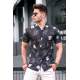 Madmext Men Black Designed Shirt 5529 - Siyah