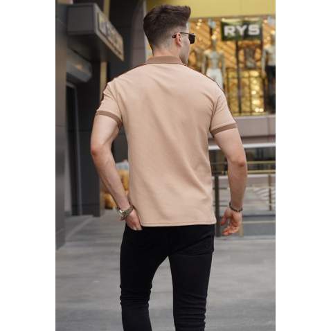 Beige Polo T-Shirt 5888 - Bej