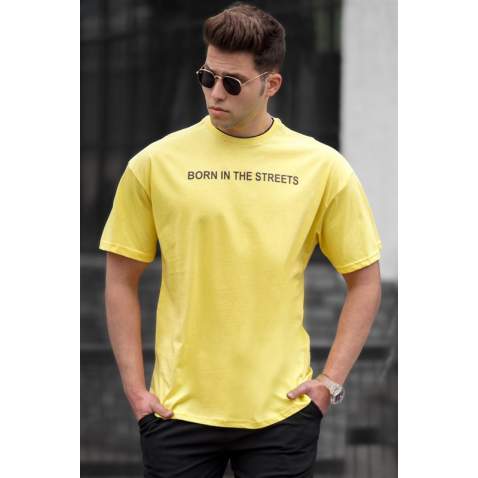 Madmext Men Yellow T-shirt 5219 - Sarı