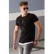 Madmext Black Basic T-shirt for Men 4465 - Siyah