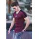 Madmext Men Printed Maroon T-Shirt 4472 - Bordo