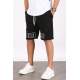 Madmext Men Printed Black Capri Shorts 5439 - Siyah