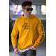 Madmext Men Hoodie Yellow Sweatshirt 2877 - Sarı