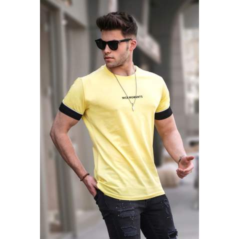 Madmext Men Yellow T-shirt 4977 - Sarı