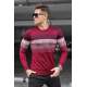 Madmext Maroon Crewneck Sweater For Men 5608 - Bordo