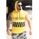 Madmext Men Yellow Tank Top Hoodie 2858 - Sarı