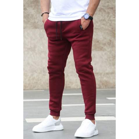 Madmext Men Maroon Plain Sweatpants 4210 - Bordo