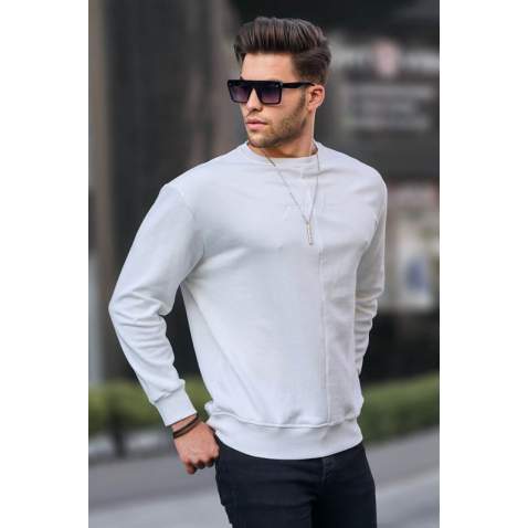 Ecru Basic Sweatshirt 6010 - Ekru