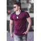 Madmext Men Printed Maroon T-Shirt 4472 - Bordo