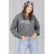 Mad Girls Antracite Printed Sweatshirt MG823 - Antrasit