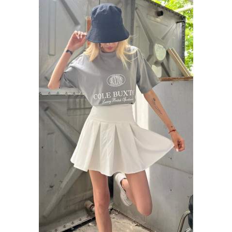 Dye Gray Printed Oversize T-Shirt MG1512 - Boyalı gri