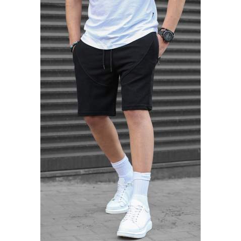 Men Black Capri Shorts - Siyah