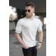 Madmext Men Knitwear White T-shirt 5080 - Beyaz