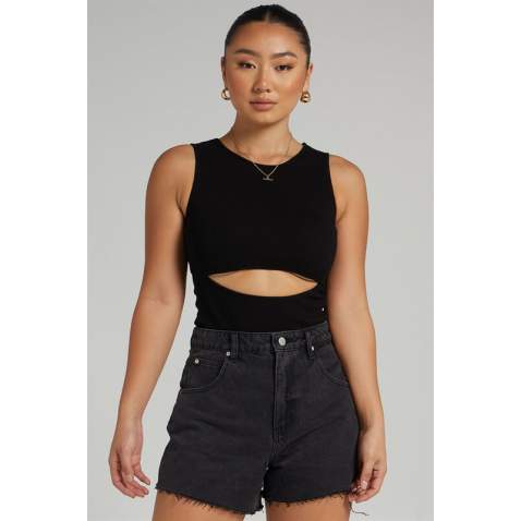 Mad Girls Black Plain Bodysuit MG1448 - Siyah