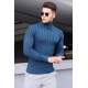 Madmext Indigo Turtleneck Men Jumper 9419 - İndigo