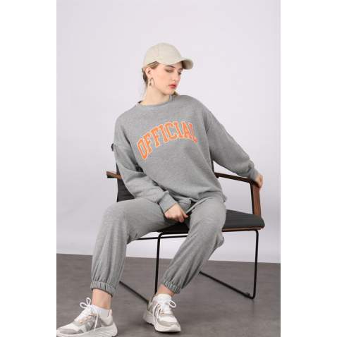 Mad Girls Gray Tracksuit MG944 - Gri