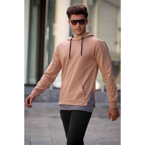 Madmext Camel Hoodie 4178 - Camel