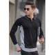 Black Knitwear Polo Sweater 5797 - Siyah