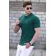 Madmext Men Striped Green Polo T-shirt 5238 - Yeşil