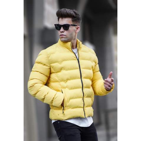 Yellow Puffer Jacket 5707 - Sarı