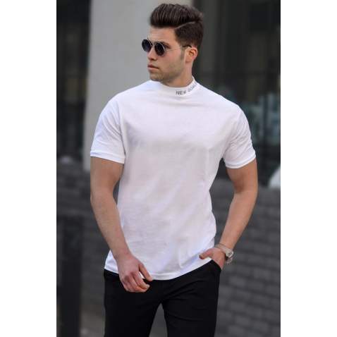 Madmext Men White T-shirt 5227 - Beyaz