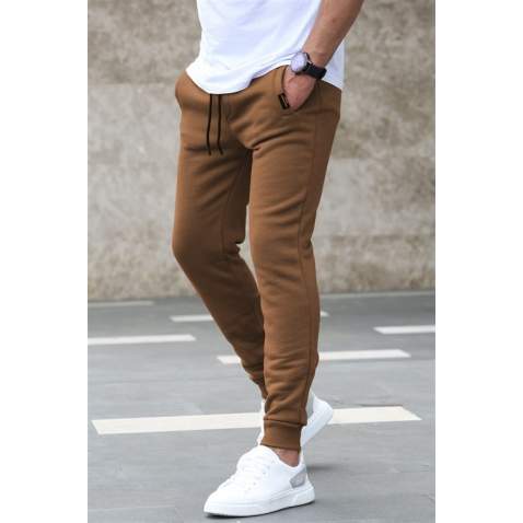 Madmext Men Plain Coffee Brown Sweatpants 4210