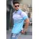 Men Striped Blue Polo T-Shirt 5685 - Mavi