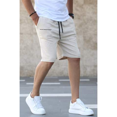 Madmext Beige Capri Shorts 5407 - Bej