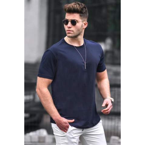 Madmext Men Navy Blue T-shirt 4951 - Lacivert