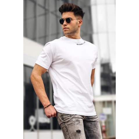 Men Basic White T-Shirt - Beyaz