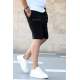 Madmext Black Capri Shorts 5407 - Siyah