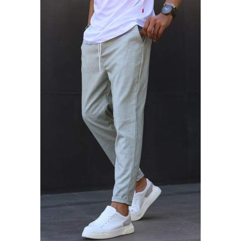 Men Green Slim Fit Jogger Trousers 5471 - Yeşil