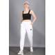 Mad Girls White Jogger Sweatpants MG303 - Beyaz