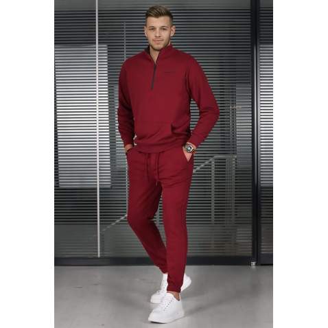 Madmext Maroon Tracksuit For Men 5667 - Bordo