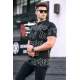 Madmext Men Printed Black T-shirt 5818 - Siyah