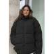 Black Oversize Fur Jacket MG1371 - Siyah